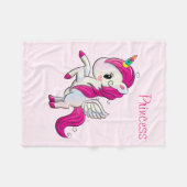 ユニコーンガーリーピンク フリースブランケット (正面(横))