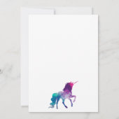 ユニコーンガーリーファンタジーパープル10th誕生日パーティー 招待状 (裏面)