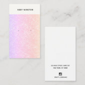 ユニコーンガーリーレインボーグリッターイヤリングホルダー 名刺 (正面/裏面)