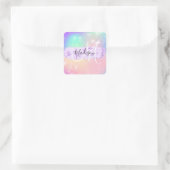 ユニコーンガーリーレカラフルインボーハートモノグラム スクエアシール (バッグ)