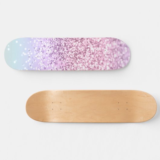 ユニコーンガールズグリッター#1c (フェイクグリッター) #pastel スケートボード (横)