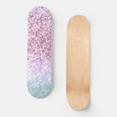 ユニコーンガールズグリッター#1d (フェイクグリッター) #pastel スケートボード (正面)