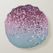 ユニコーンガールズグリッター#6 #shiny #pastel ラウンドクッション (裏面)
