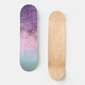 ユニコーンガールズグリッター#6d (フェイクグリッター) #shiny スケートボード (正面)