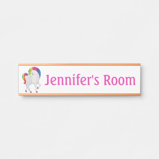 ユニコーンガールズベッドルームドアサイン名プレート サインプレート (正面)