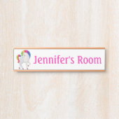 ユニコーンガールズベッドルームドアサイン名プレート サインプレート (正面)