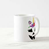 ユニコーンガールハロウィーンのカボチャのちょうちんパンプキン顔ハロウィン コーヒーマグカップ (正面右)