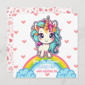 ユニコーンガール名バレンタインデー シーズンカード (正面/裏面)