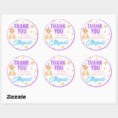 ユニコーンガール誕生日コルギパーティー ラウンドシール (シート)