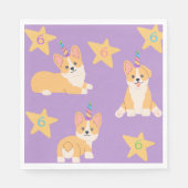 ユニコーンガール誕生日コーギカスタムエージ スタンダードランチョンナプキン (正面)
