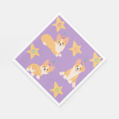 ユニコーンガール誕生日コーギカスタムエージ スタンダードランチョンナプキン (角)