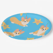 ユニコーンガール誕生日コーギカスタムエージ ペーパープレート (アングル)