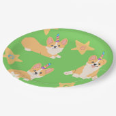 ユニコーンガール誕生日コーギカスタムエージ ペーパープレート (アングル)