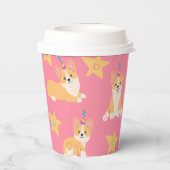ユニコーンガール誕生日コーギカスタムエージ 紙コップ (裏面)