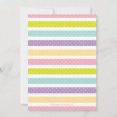 ユニコーンガール誕生日招待状 あらゆる年齢 ダークスキン 招待状 (裏面)