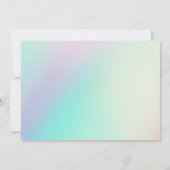 ユニコーンガール マジカルパステルレインボー 誕生日写真 招待状 (裏面)