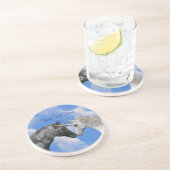 ユニコーンキスをするファンタジーホースドリンクコースター コースター (側面)