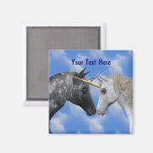 ユニコーンキスをするファンタジー磁石 マグネット (正面/裏面)