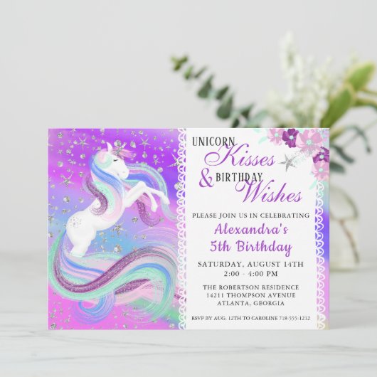 ユニコーンキス誕生日ウィズシルバースターズパープル (スタンド正面)