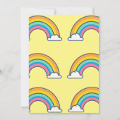 ユニコーンキッズカワイイパーティー誕生日 招待状 (裏面)