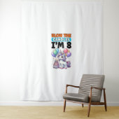 ユニコーンキッズ8歳誕生日パーティー男子8歳お誕生日おめでとう タペストリー (インサイチュ)