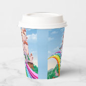 ユニコーンキャッスル小さな女の子誕生日かわいい 紙コップ (左)