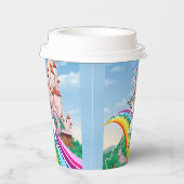 ユニコーンキャッスル小さな女の子誕生日かわいい 紙コップ (右)