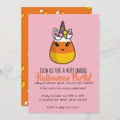 ユニコーンキャンディコーン招待状 〜 ユニキャンディコーン! 招待状 (正面/裏面)