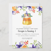 ユニコーンキャンディーコーン |ハローウィンパーティ招待状 (正面)