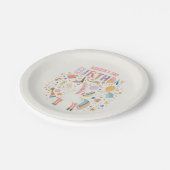 ユニコーンキュートパステル誕生日パ子供へーテ ペーパープレート (アングル)