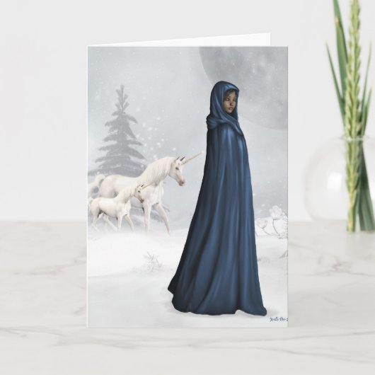 ユニコーンキーパーグリーティングカード カード (正面)