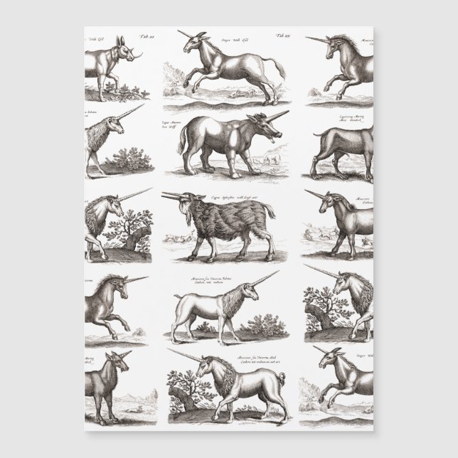 ユニコーンクラシックアンティーク神話の魔法の生き物 (正面)