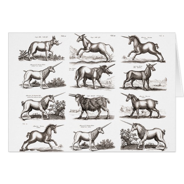 ユニコーンクラシックアンティーク神話の魔法の生き物 (正面横)