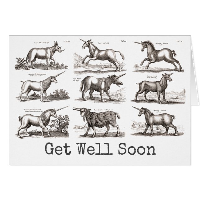 ユニコーンクラシックアンティーク神話の魔法の生き物 (正面横)