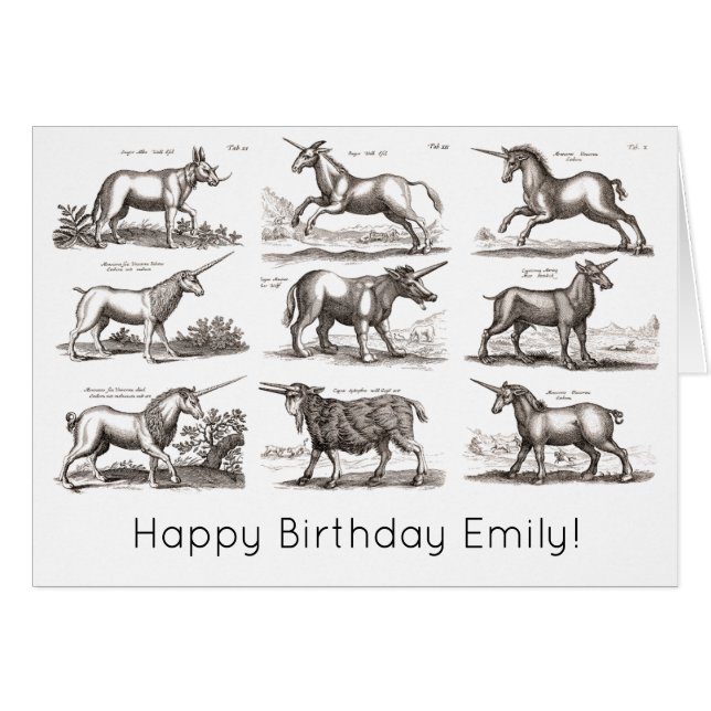 ユニコーンクラシックアンティーク神話の魔法の生き物 (正面横)