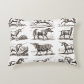 ユニコーンクラシックアンティーク神話の魔法の生き物 アクセントクッション (正面)