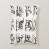 ユニコーンクラシックアンティーク神話の魔法の生き物 アクセントクッション (裏面(縦))