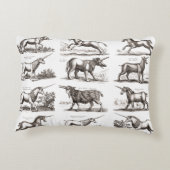 ユニコーンクラシックアンティーク神話の魔法の生き物 アクセントクッション (裏面)