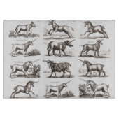 ユニコーンクラシックアンティーク神話の魔法の生き物 カッティングボード (正面)