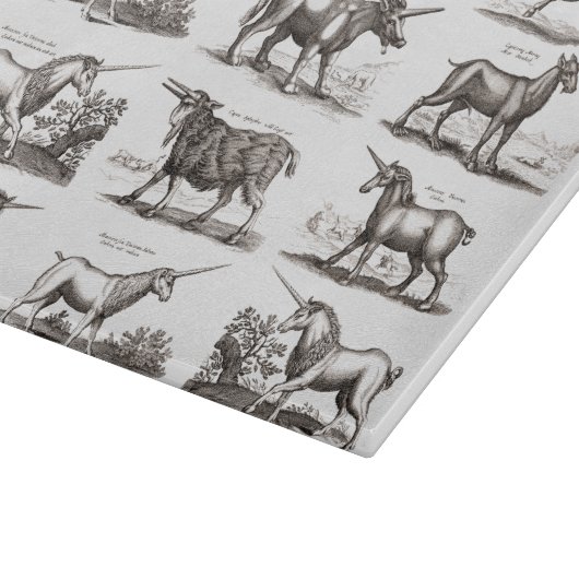 ユニコーンクラシックアンティーク神話の魔法の生き物 カッティングボード (角)