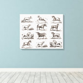 ユニコーンクラシックアンティーク神話の魔法の生き物 キャンバスプリント (インサイチュ (ウッドフロア))