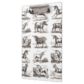 ユニコーンクラシックアンティーク神話の魔法の生き物 クリップボード (左)