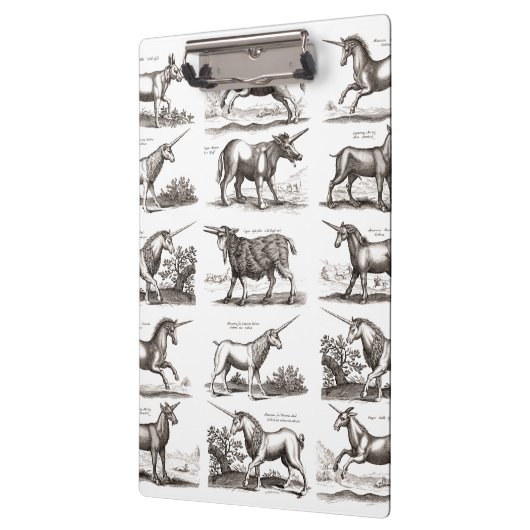 ユニコーンクラシックアンティーク神話の魔法の生き物 クリップボード (左)