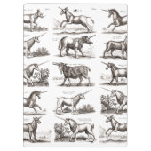 ユニコーンクラシックアンティーク神話の魔法の生き物 クリップボード (裏面)