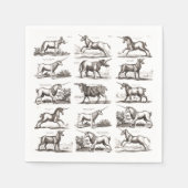 ユニコーンクラシックアンティーク神話の魔法の生き物 スタンダードカクテルナプキン (正面)