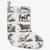 ユニコーンクラシックアンティーク神話の魔法の生き物 スモールクリスマスストッキング (正面)