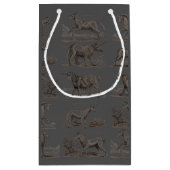 ユニコーンクラシックアンティーク神話の魔法の生き物 スモールペーパーバッグ (裏面)