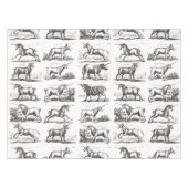 ユニコーンクラシックアンティーク神話の魔法の生き物 テーブルクロス (正面(横))