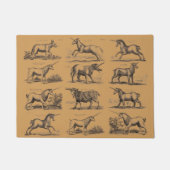 ユニコーンクラシックアンティーク神話の魔法の生き物 ドアマット (正面)