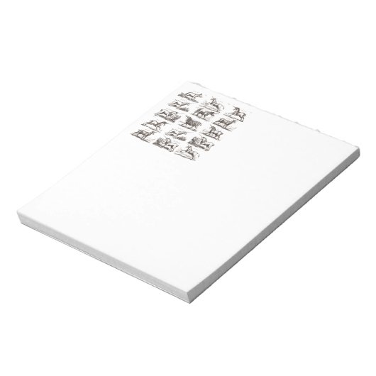 ユニコーンクラシックアンティーク神話の魔法の生き物 ノートパッド (回転)